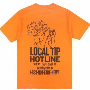 Channel 5 “Local Tip Hotline” Tee (NWT / Orange) Size [L]